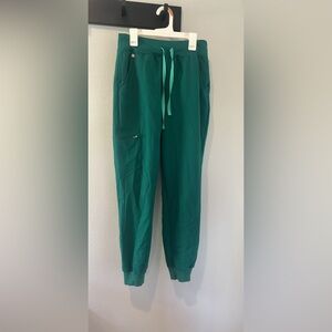 Figs huntergreen high waist jogger pants size small